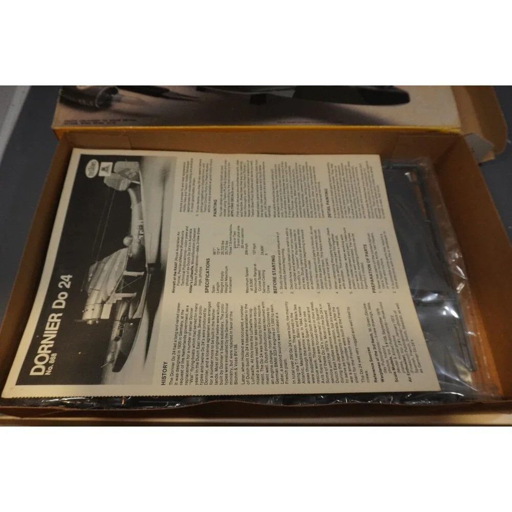 Vintage Testors 1/72 Scale Dornier Do 24 German Flying Boat Model Kit 868 New